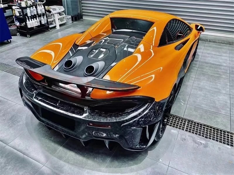 For  540c 570s Modification and Upgrading 600lt All Carbon Fiber Forged Rear Bumper Tail Cover Tail Wing Exhaust